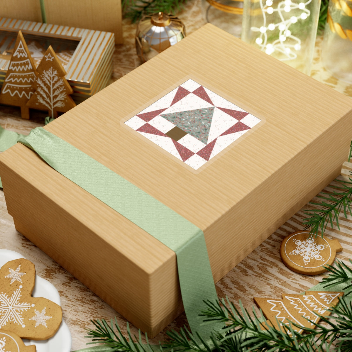Cali Pines | Quilt Block | Tree Quilt | Red Block