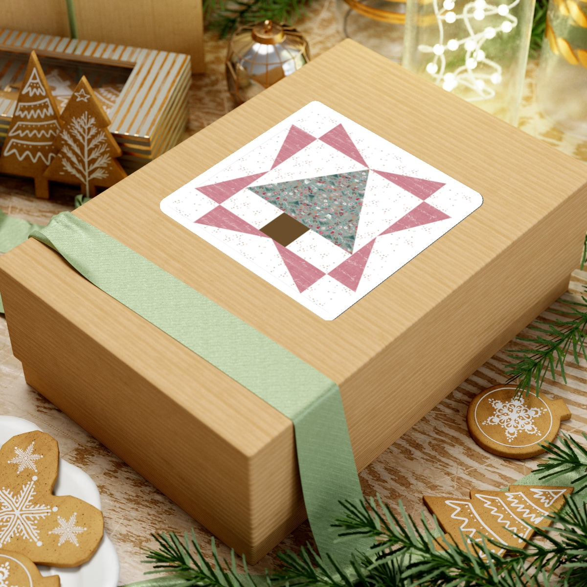 Cali Pines | Quilt Block | Tree Quilt | Pink Block