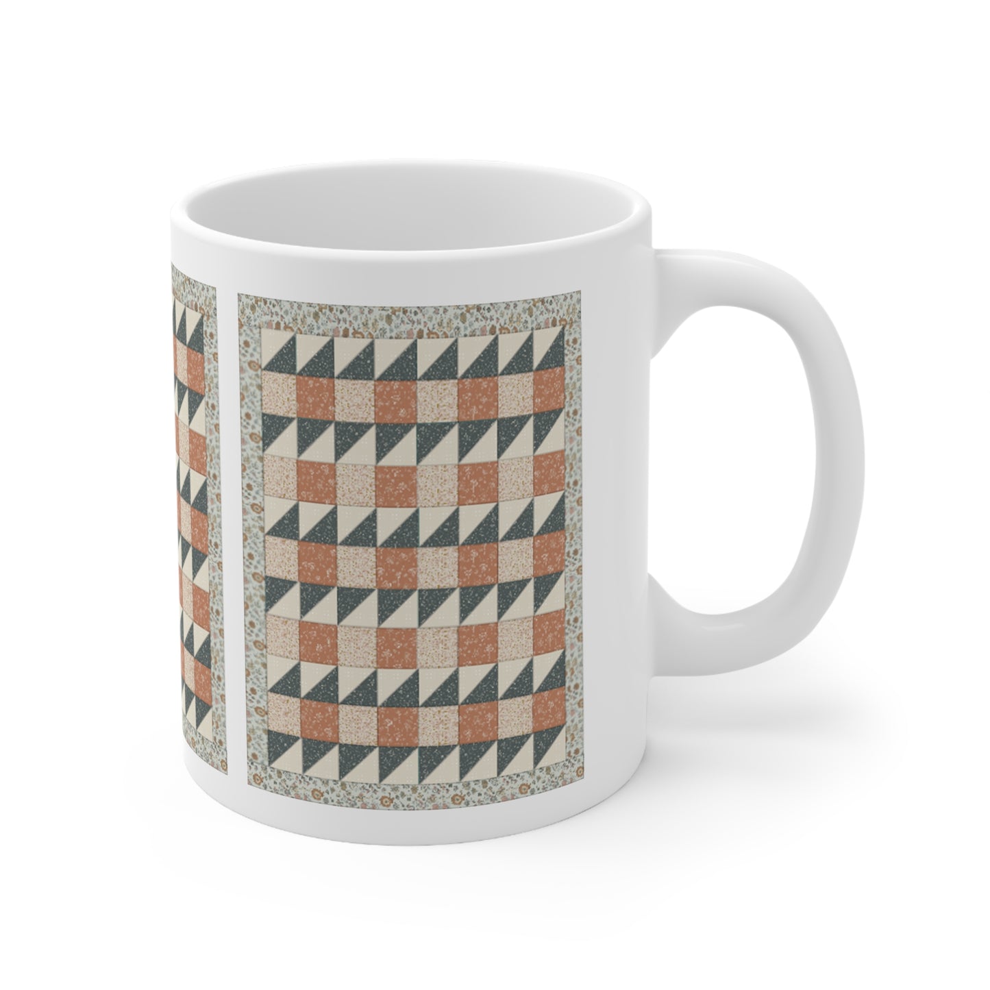 ZigZaggy Quilt Block Coffee Mug - Sip in Quilter's Bliss!
