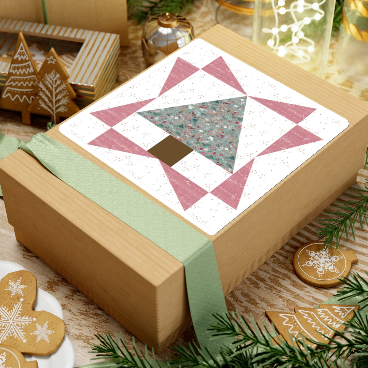 Cali Pines | Quilt Block | Tree Quilt | Pink Block