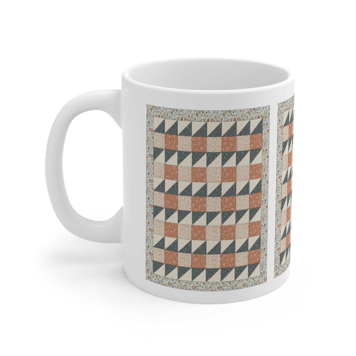 ZigZaggy Quilt Block Coffee Mug - Sip in Quilter's Bliss!