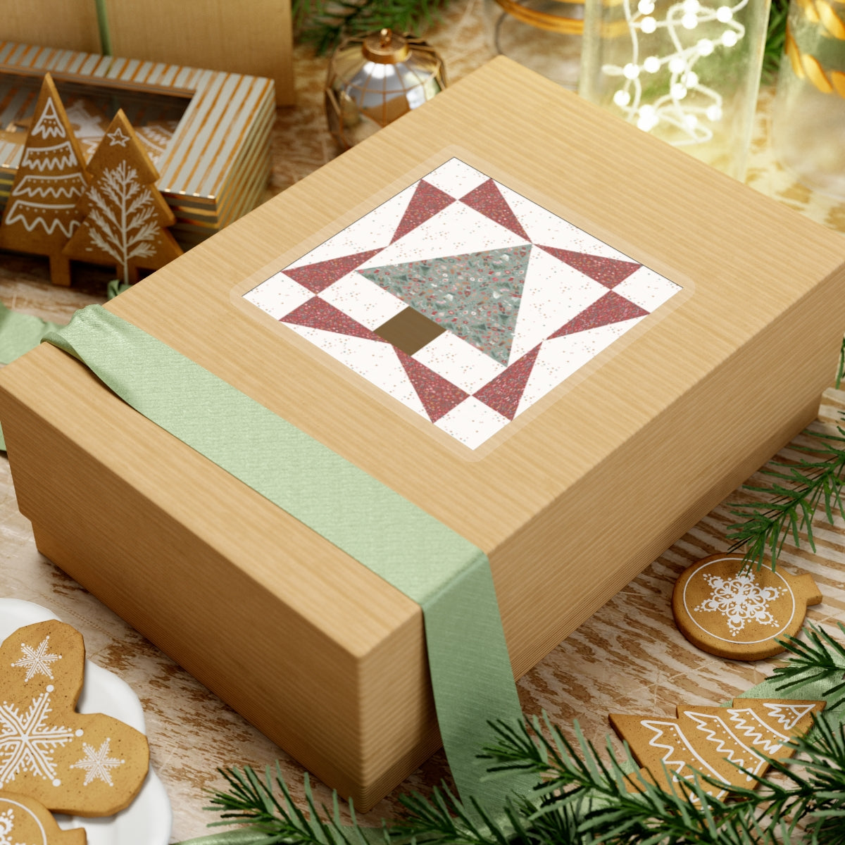 Cali Pines | Quilt Block | Tree Quilt | Red Block
