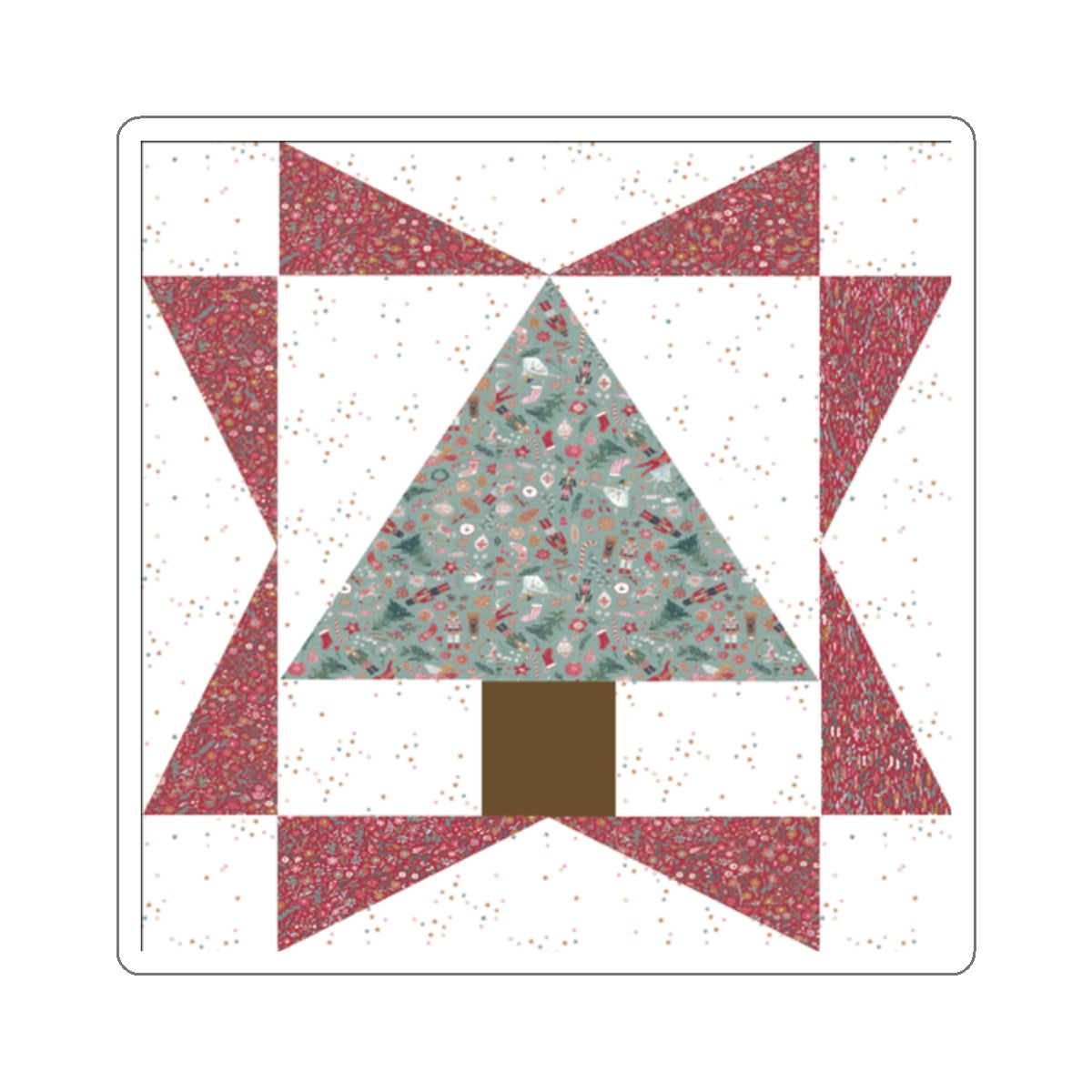 Cali Pines | Quilt Block | Tree Quilt | Red Block