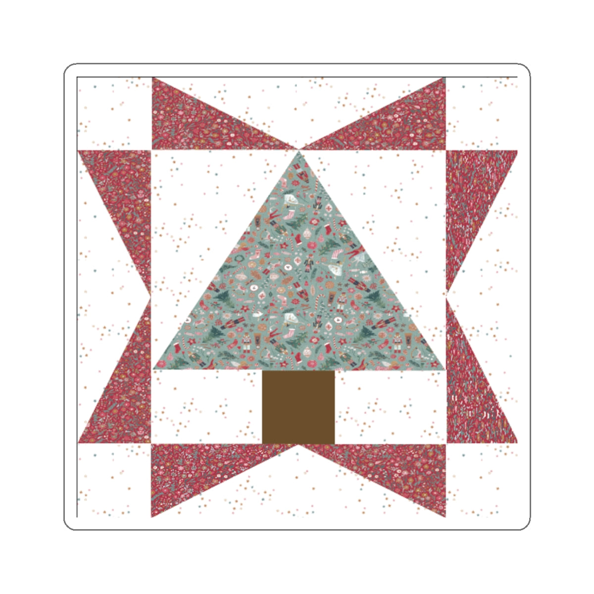 Cali Pines | Quilt Block | Tree Quilt | Red Block