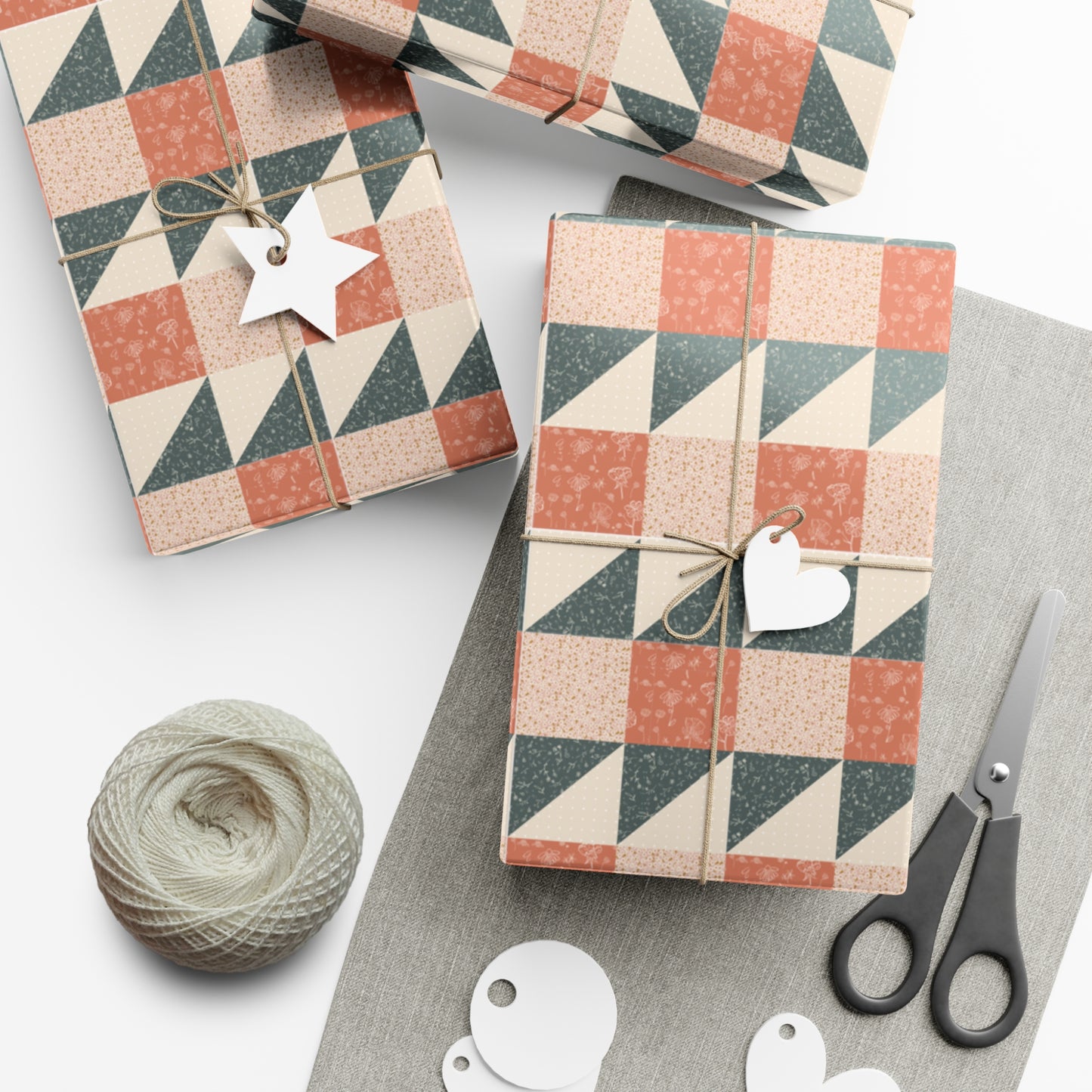 ZigZaggy Quilt Wrapping Paper