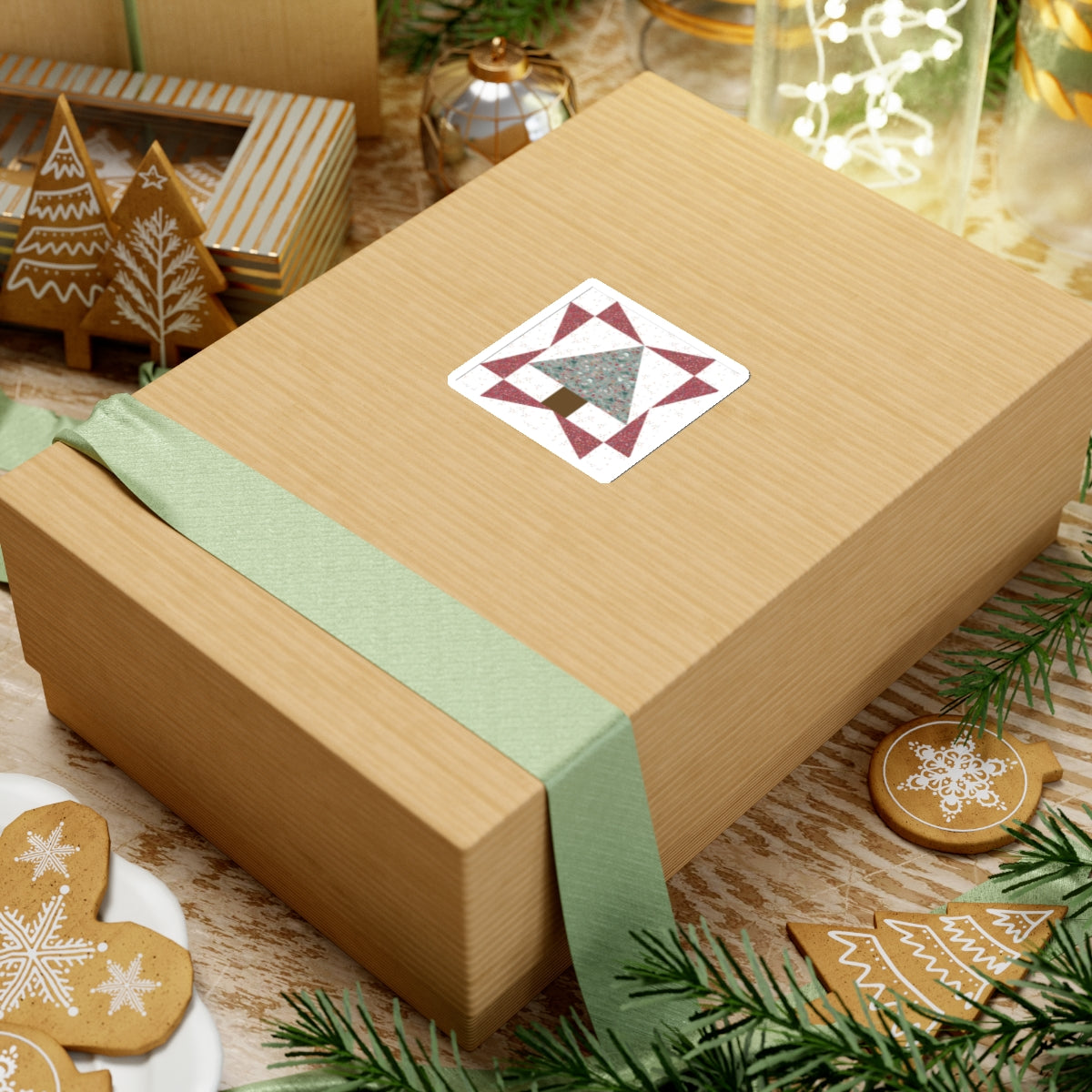 Cali Pines | Quilt Block | Tree Quilt | Red Block
