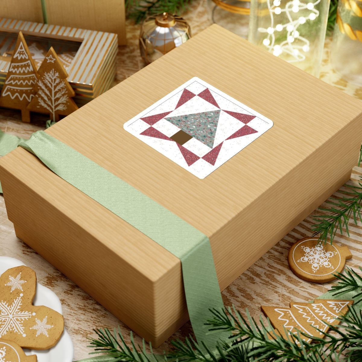 Cali Pines | Quilt Block | Tree Quilt | Red Block