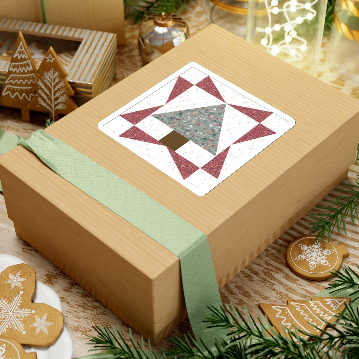 Cali Pines | Quilt Block | Tree Quilt | Red Block