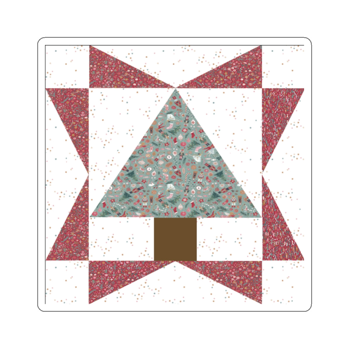 Cali Pines  | Quilt Block | Tree Quilt | Red Block