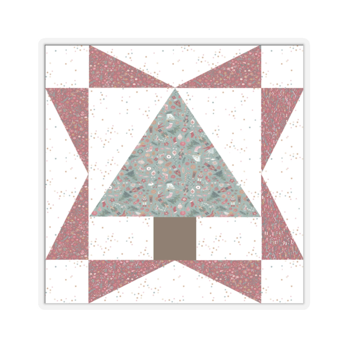 Cali Pines  | Quilt Block | Tree Quilt | Red Block