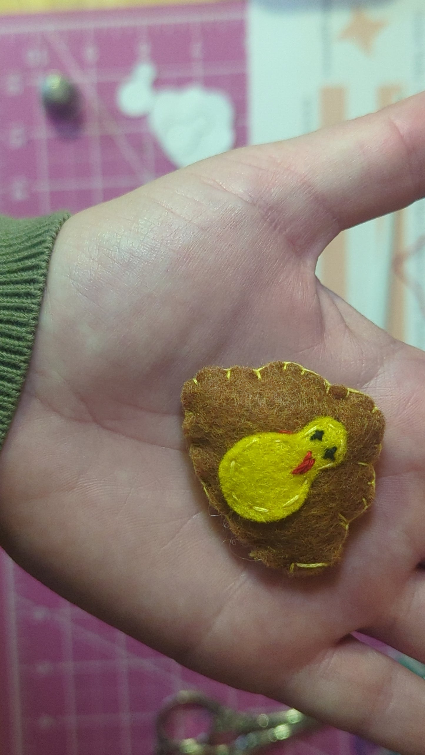 Pocket Turkey Felt Sewing Pattern - Easy Thanksgiving Craft PDF Pattern with Video Tutorial