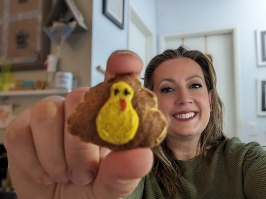 Pocket Turkey Felt Sewing Pattern - Easy Thanksgiving Craft PDF Pattern with Video Tutorial